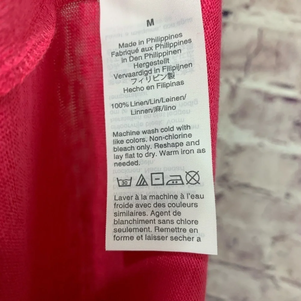 J. Crew Pink Linen Sleeveless Top
